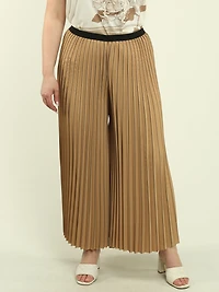 Pleated Wide-Leg Palazzo Pants