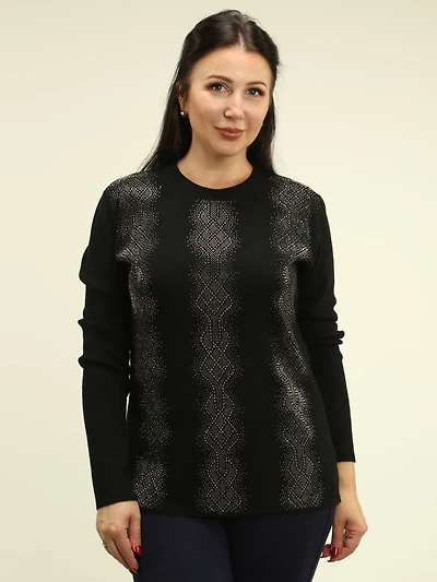 Rhinestone Embellished Sweater