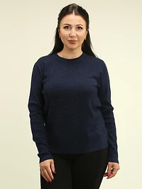 Rhinestone Wave Knit Sweater