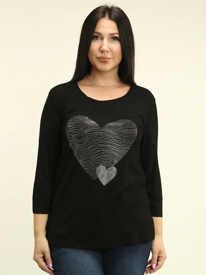 Rhinestone Heart Top