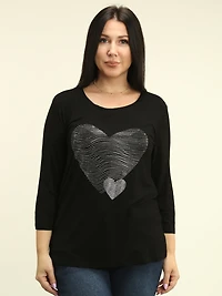 Rhinestone Heart Top
