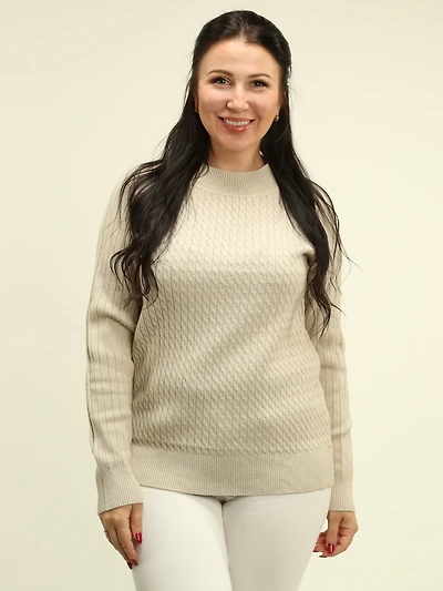 Ribbed Cable Knit Sweater