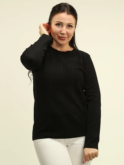 Rhinestone Zigzag Sweater