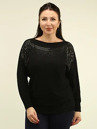 Embellished Dolman Sleeve Sweater