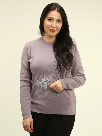 Floral Rhinestone Sweater