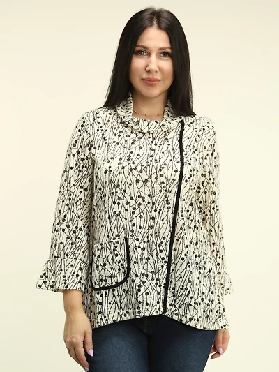 Geometric Drape Neck Top