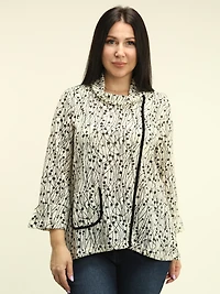 Geometric Drape Neck Top