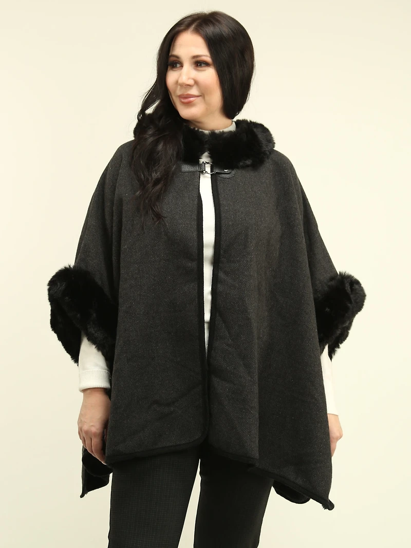 Faux Fur Cape