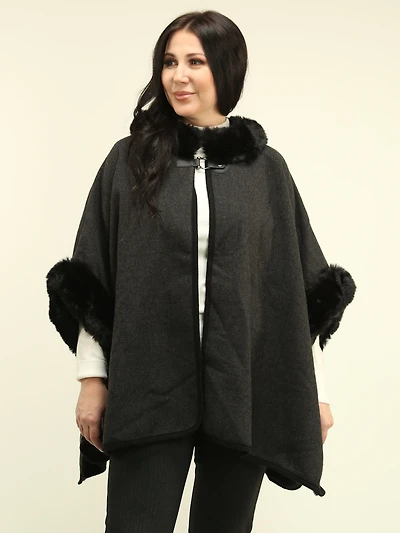 Faux Fur Cape