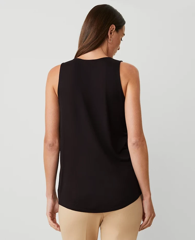 Ann Taylor Petite Mixed Jersey Tank Top Women's
