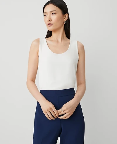 Ann Taylor Petite Mixed Jersey Tank Top Women's