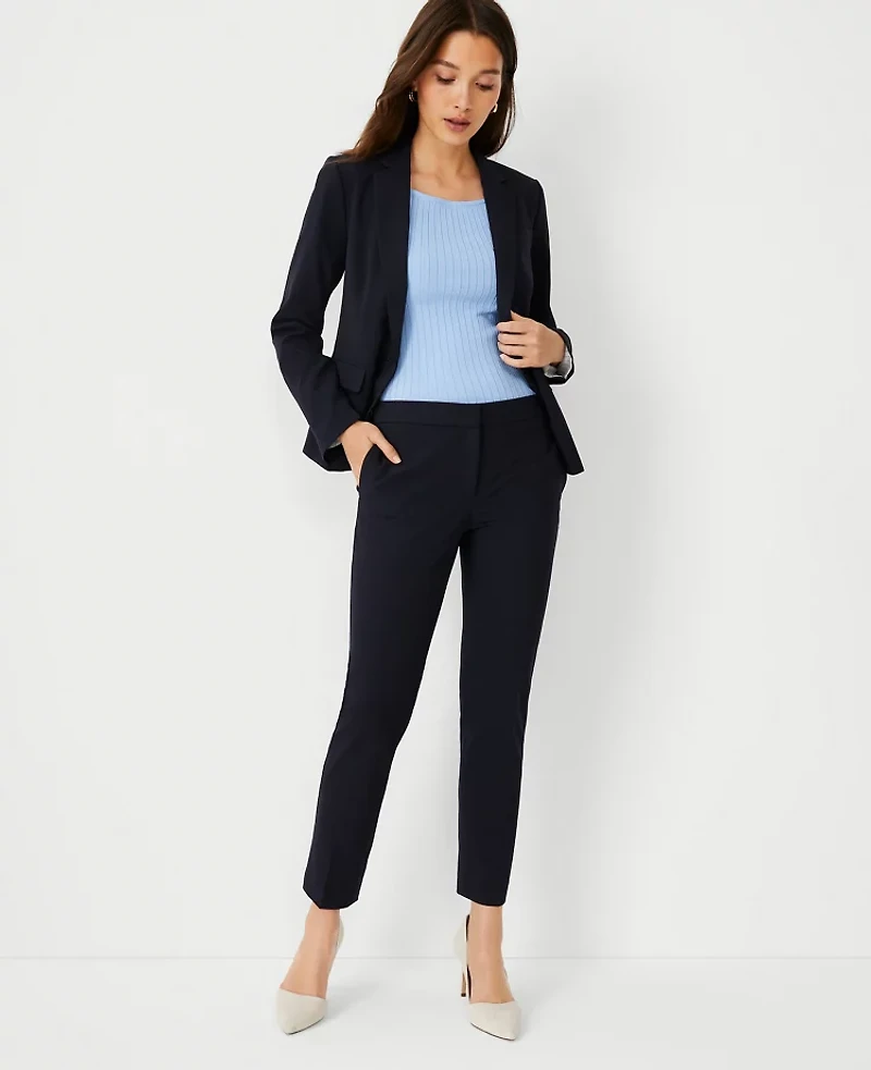 Ann Taylor The Ankle Pant Seasonless Stretch Perfect Navy Women's