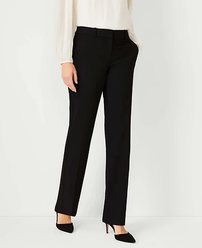 Ann Taylor The Tall Trouser Pant In Seasonless Stretch - Classic Fit Size 2 Core Black Women's