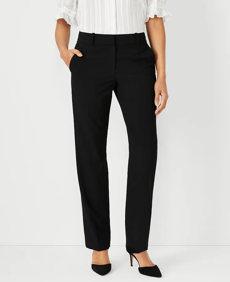 Ann Taylor The Petite Straight Pant Seasonless Stretch