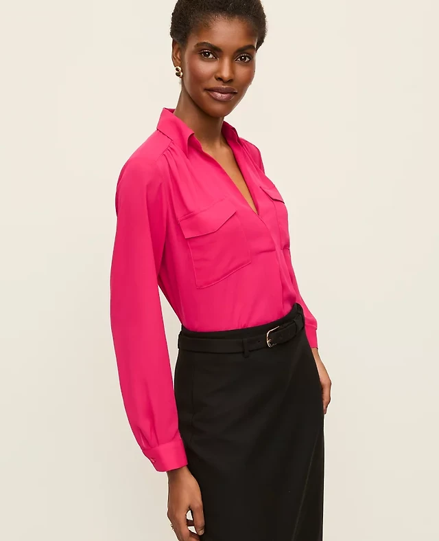Ann Taylor Camp Shirt Women's