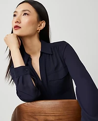 Ann Taylor Camp Shirt Women's