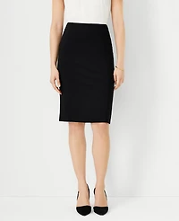 Ann Taylor Petite Ponte Pencil Skirt Size 00 Black Women's