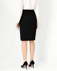 Ann Taylor The Tall Seamed Pencil Skirt Seasonless Stretch Core Black Women's