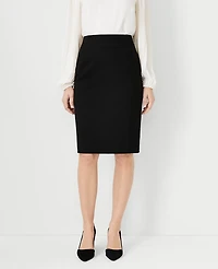 Ann Taylor The Tall Seamed Pencil Skirt Seasonless Stretch Core Black Women's