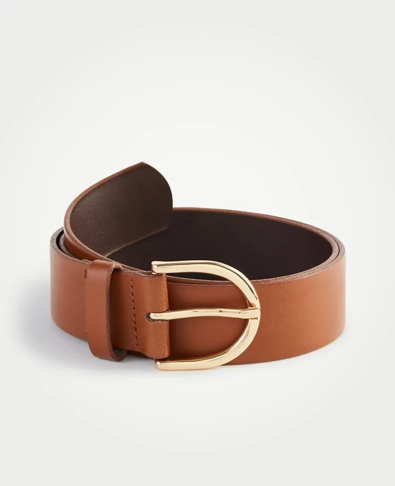 Ann Taylor Wide Leather Trouser Belt Women's