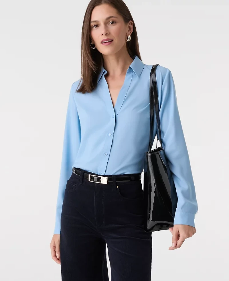 Ann Taylor Satin Essential Shirt Women's