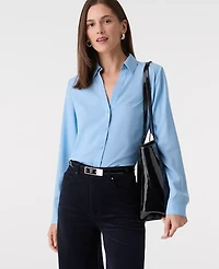 Ann Taylor Satin Essential Shirt Women's