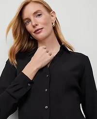 Ann Taylor Satin Essential Shirt Women's
