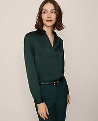 Ann Taylor Satin Essential Shirt Women's