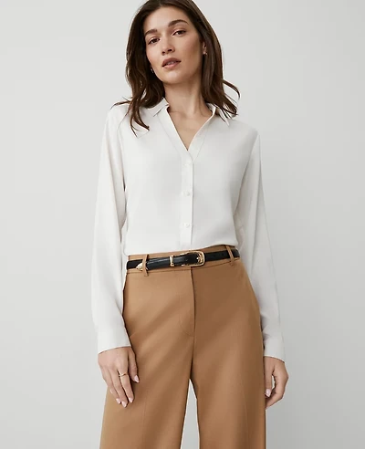 Ann Taylor Satin Essential Shirt Women's