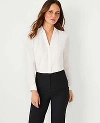 Ann Taylor Petite Satin Essential Shirt Women's
