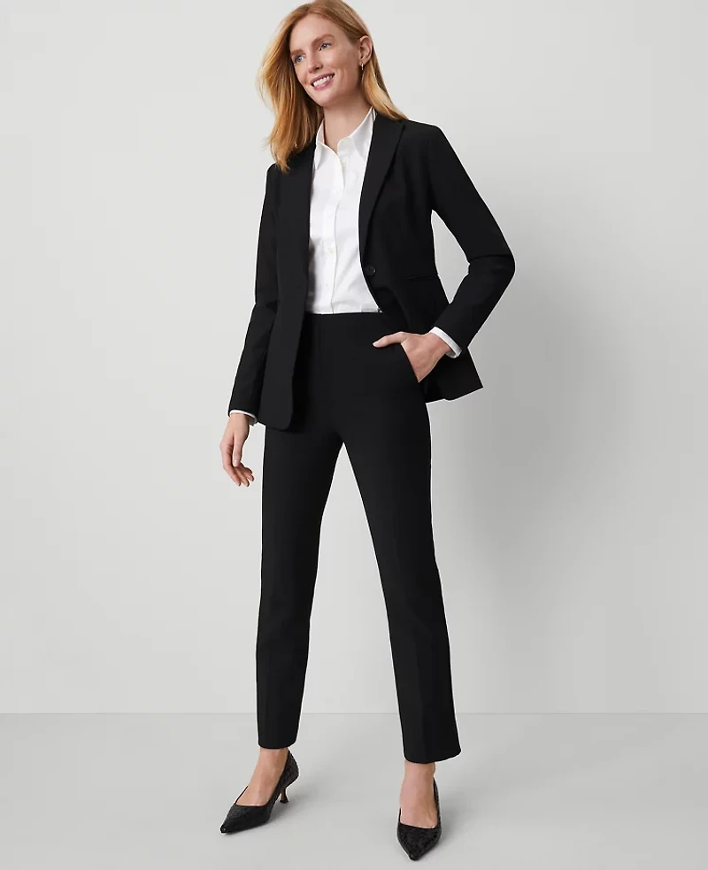 Ann Taylor The Petite Side Zip Ankle Pant Bi-Stretch