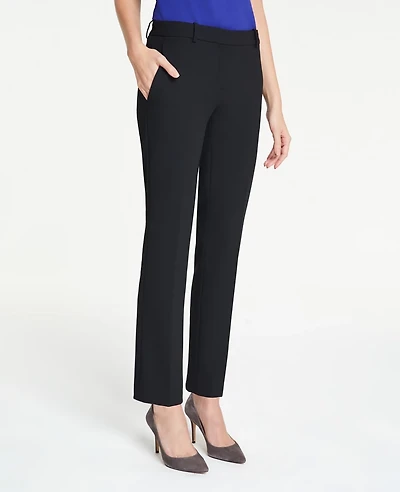 Ann Taylor The Tall Eva Ankle Pant In Bi-Stretch - Curvy Fit Size 0 Black Women's