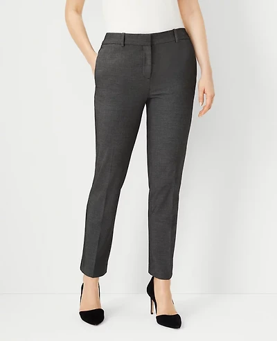 Ann Taylor The Ankle Pant Bi-Stretch - Curvy Fit Dark Grey Women's