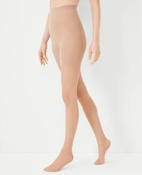 Ann Taylor Sheer Control Top Tights Natural Women's