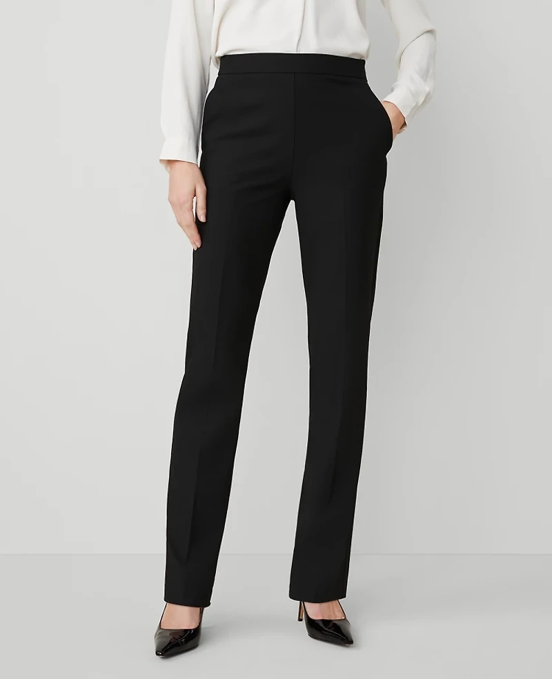 Ann Taylor The Petite Side Zip Straight Pant Bi-Stretch Women's