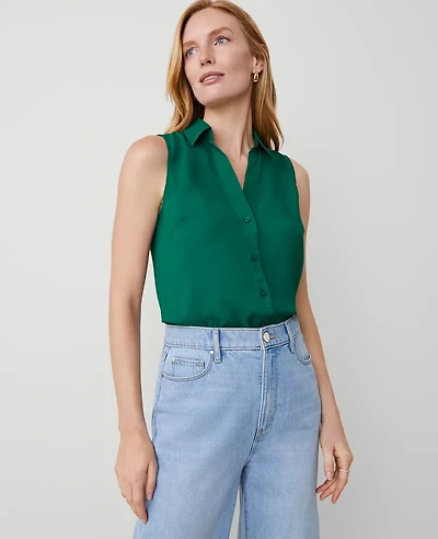 Ann Taylor Sleeveless Essential Shirt Women's