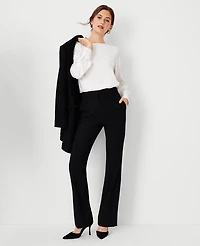 Ann Taylor The Trouser Pant in Seasonless Stretch Size 0 Black Women's