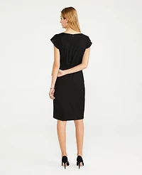 Ann Taylor The Flutter Sleeve Sheath Dress in Seasonless Stretch Size 0 Black Women's