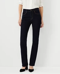 Ann Taylor The Tall Boot Jean - Curvy Fit Size 0 Classic Rinse Wash Women's