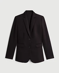 Ann Taylor The Two Button Blazer Double Knit Black Women's