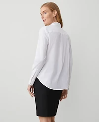 Ann Taylor Relaxed Perfect Shirt White Women's