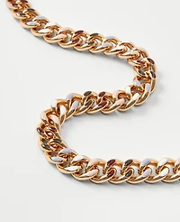 Ann Taylor Enamel Chain Necklace Luminescent Pink Women's