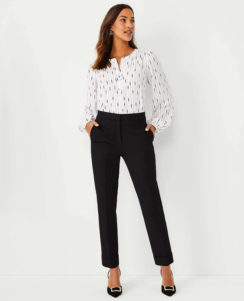 Ann Taylor The High Rise Eva Ankle Pant Cappuccino Tan Women's