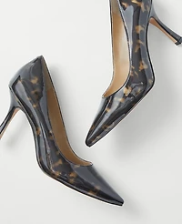 Ann Taylor Mila Tortoiseshell Print Pumps Size 5 Black Women's