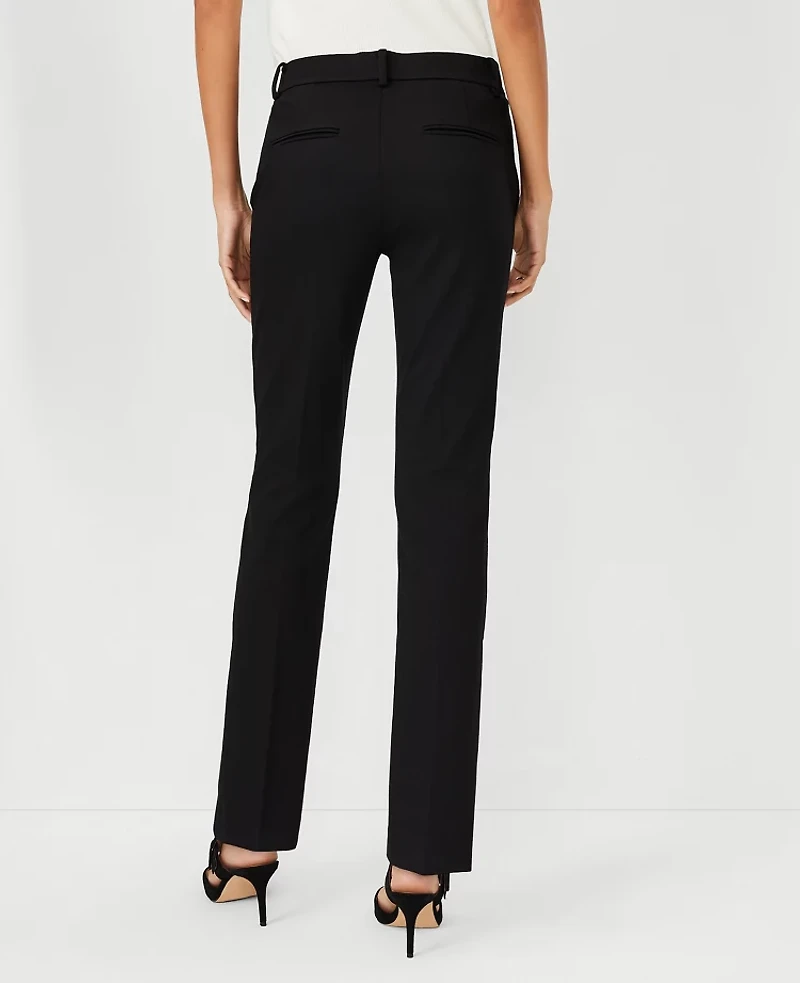 Ann Taylor The Sophia Straight Pant in Knit Size 0 Black Women's