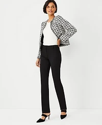 Ann Taylor The Sophia Straight Pant in Knit Size 0 Black Women's