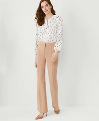 Ann Taylor The Petite Pintucked Trouser Pant Double Knit Women's