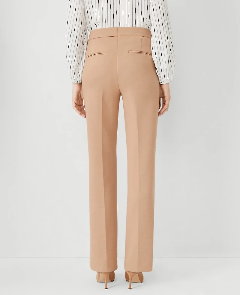 Ann Taylor The Petite Pintucked Trouser Pant in Double Knit Size 0 Natural Camel Women's