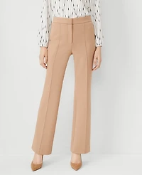 Ann Taylor The Petite Pintucked Trouser Pant in Double Knit Size 0 Natural Camel Women's