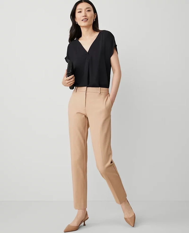 Ann Taylor The Tall Eva Ankle Pant Cappuccino Tan Women's